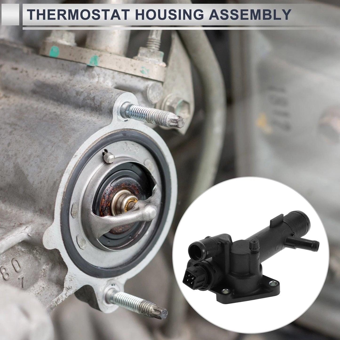 Engine Coolant Thermostat Housing Assembly for Renault Clio (2001–2003)