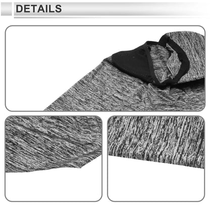 Half-Wrapped Triangular Scarf UV Face Shield Polyester Grey