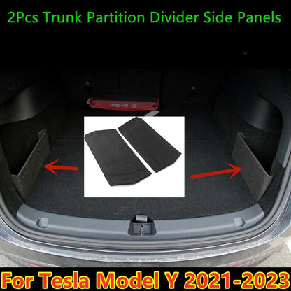 2 x Trunk Storage Box Partition Divider Panel for Tesla Model Y (2020-2023)