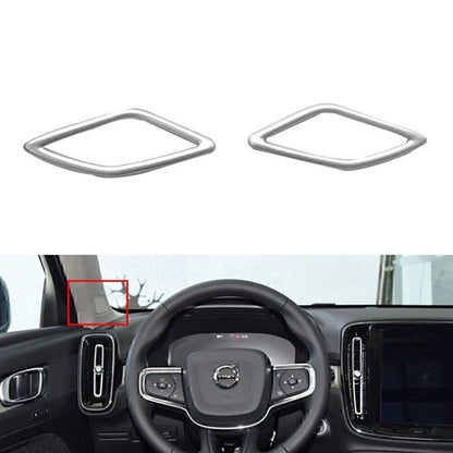 Matte Silver A-Pillar Speaker Covers for Volvo XC40 (2018-2020)