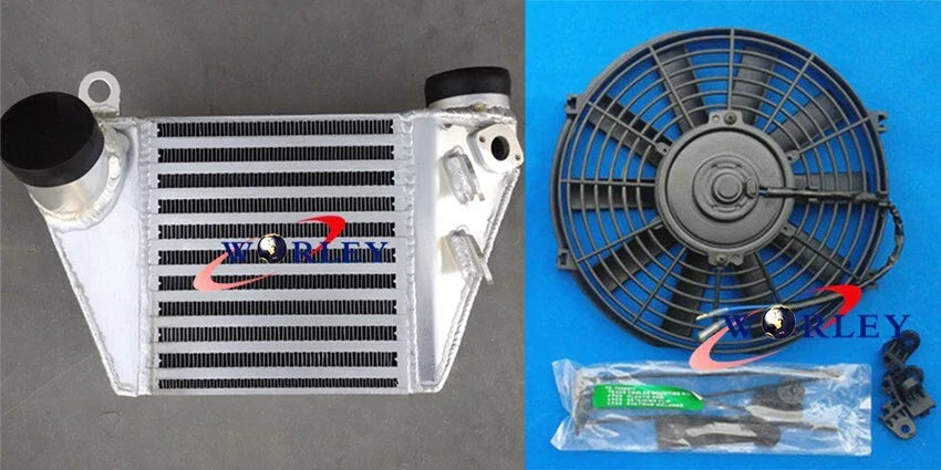 Side Mount Intercooler & Fan for VW Golf MK4 GTI Audi A3 Bora 1.8T 1.9TDI (1998-2006)