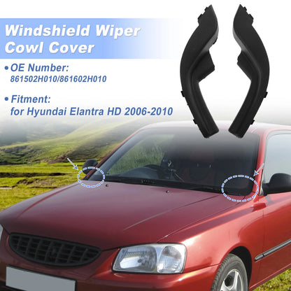 Set of 2 Windshield Cowl Replacements for Hyundai Elantra HD (2006–2010) 861502H010