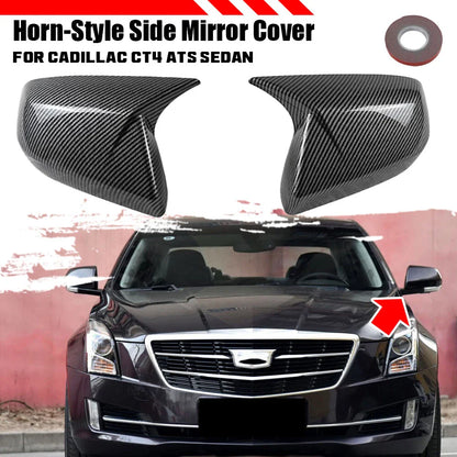 Carbon Look Side Mirror Cap Cover for Cadillac CT4 (2020–2024)