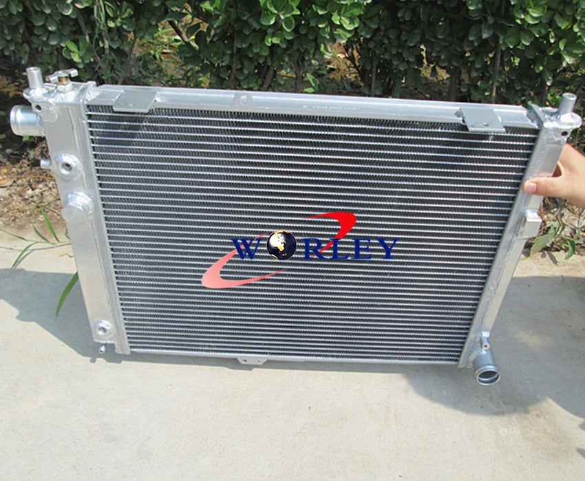 Aluminum Radiator with Red Hose for Saab 9000 Aero (1993–1998) Turbo