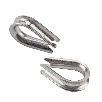 10 x 1/4 Wire Rope Cable Thimble for Marine Yacht 316 Stainless Heavy Duty