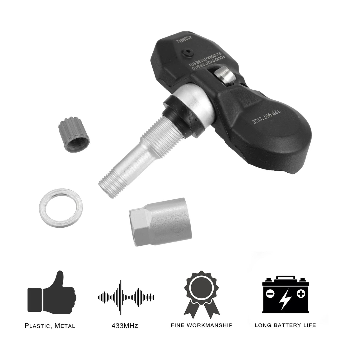 4 x Tire Pressure Sensors TPMS 433MHz for Porsche Audi VW (2010-2023)