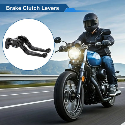 Adjustable Brake Clutch Levers for Yamaha MT125 (2014–2021) Solid Black