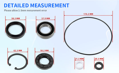 Rear Axle Brake Drum Wheel Seal Bearing Kit for Honda Recon 250 (1997–2022)