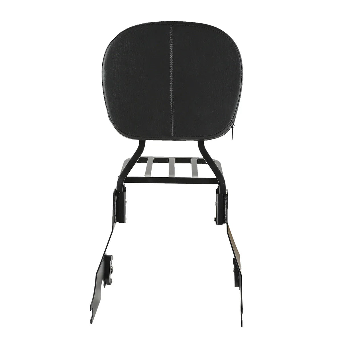 Chrome/Black Backrest Sissy Bar Luggage Rack for Harley Sportster (2004-2022)