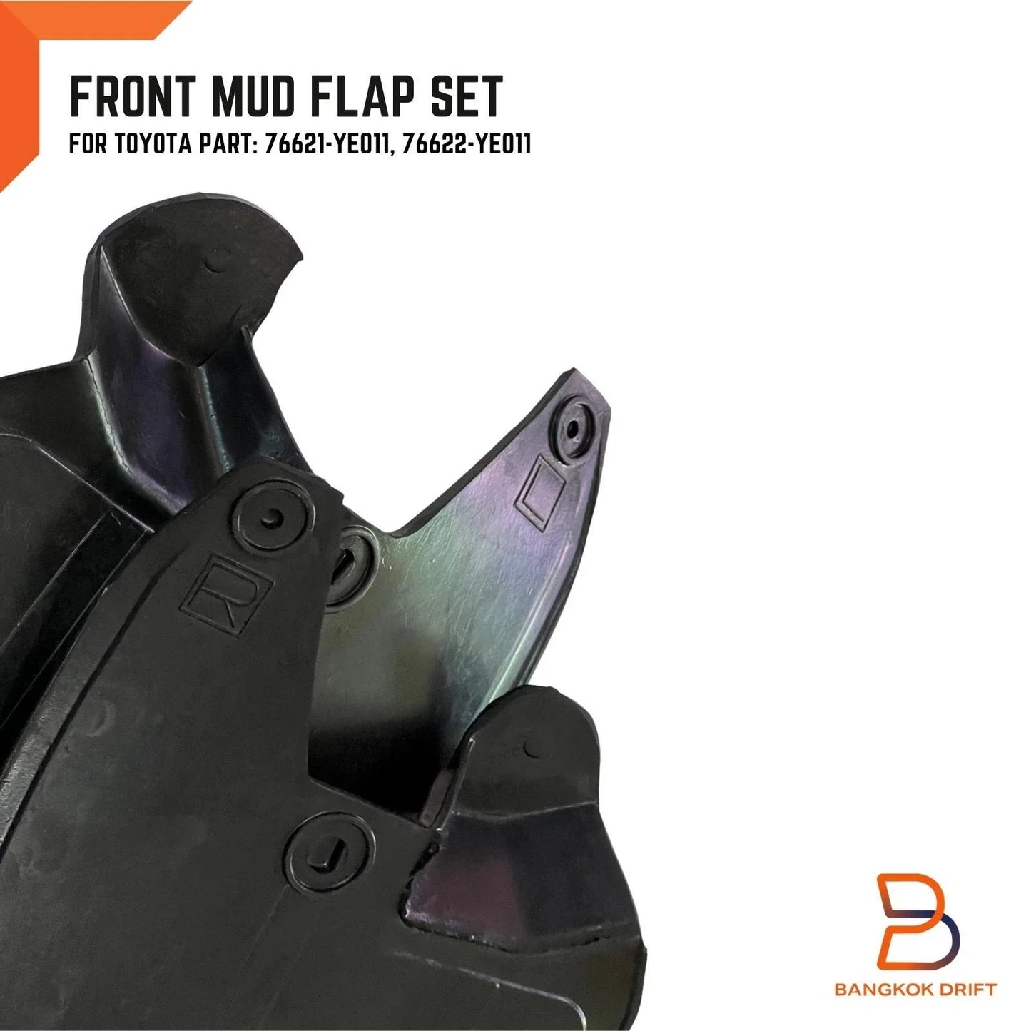Front Rubber Mud Flap Splash Guard for Toyota Hilux 2WD (1988-1996)