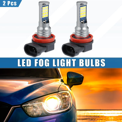 2X H8/H11 Fog Lights 24SMD 3030 Chipset 6000K Yellow White
