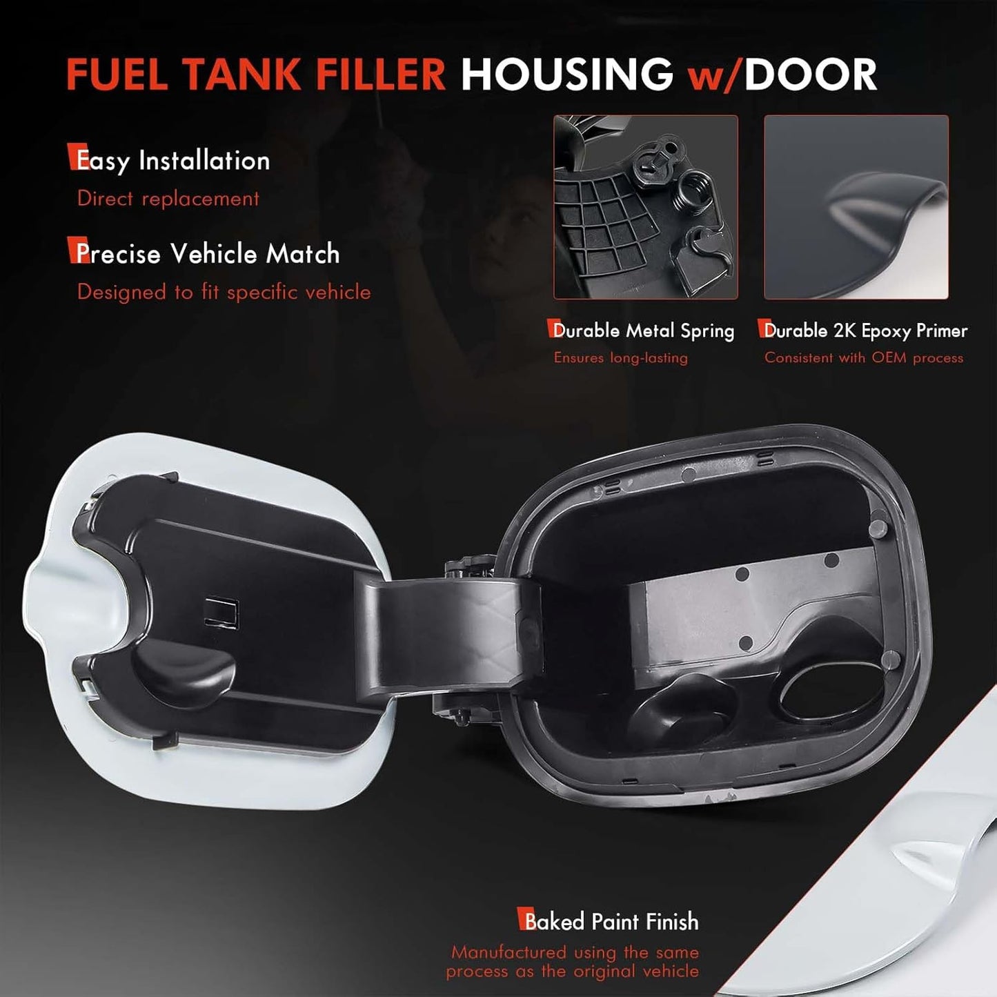 Fuel Tank Filler Pipe Housing with Cap for Chevy Silverado 1500 (2019–2020)