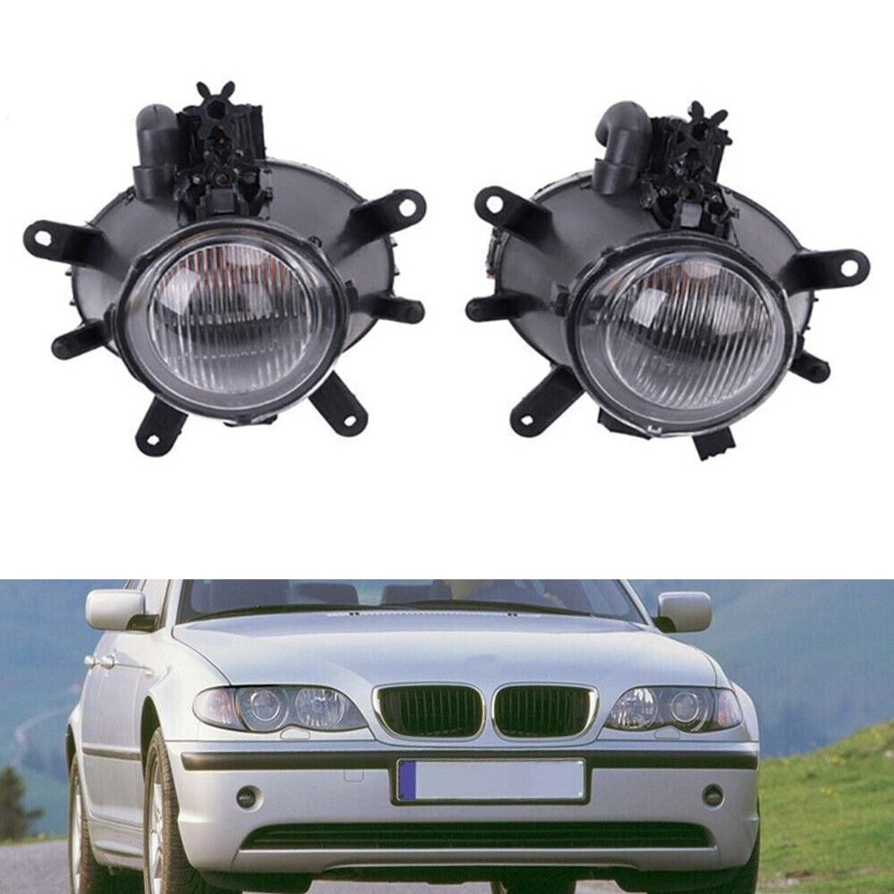 2X Clear Lens Fog Lights for BMW E46 3 Series (2002–2005)