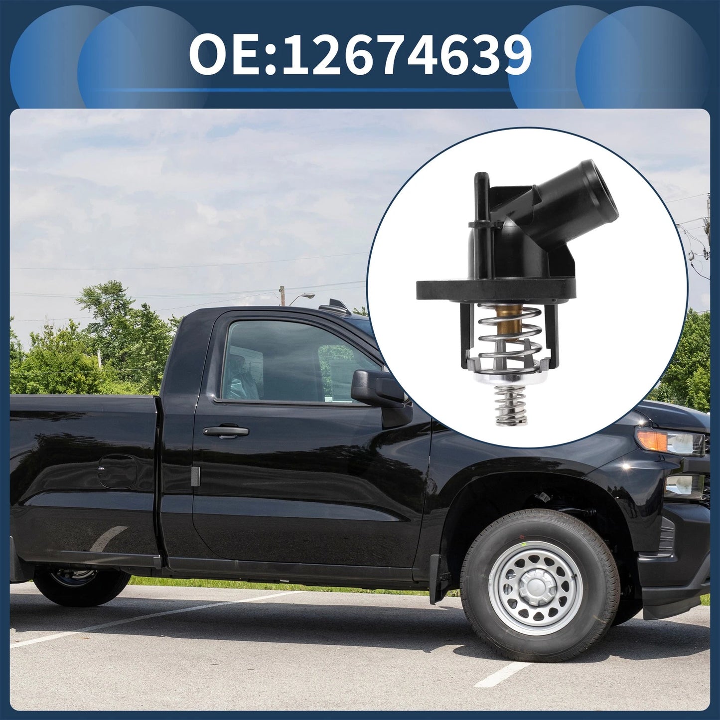 Engine Coolant Thermostat Housing Assembly for Chevrolet Silverado 1500 (2007–2013)