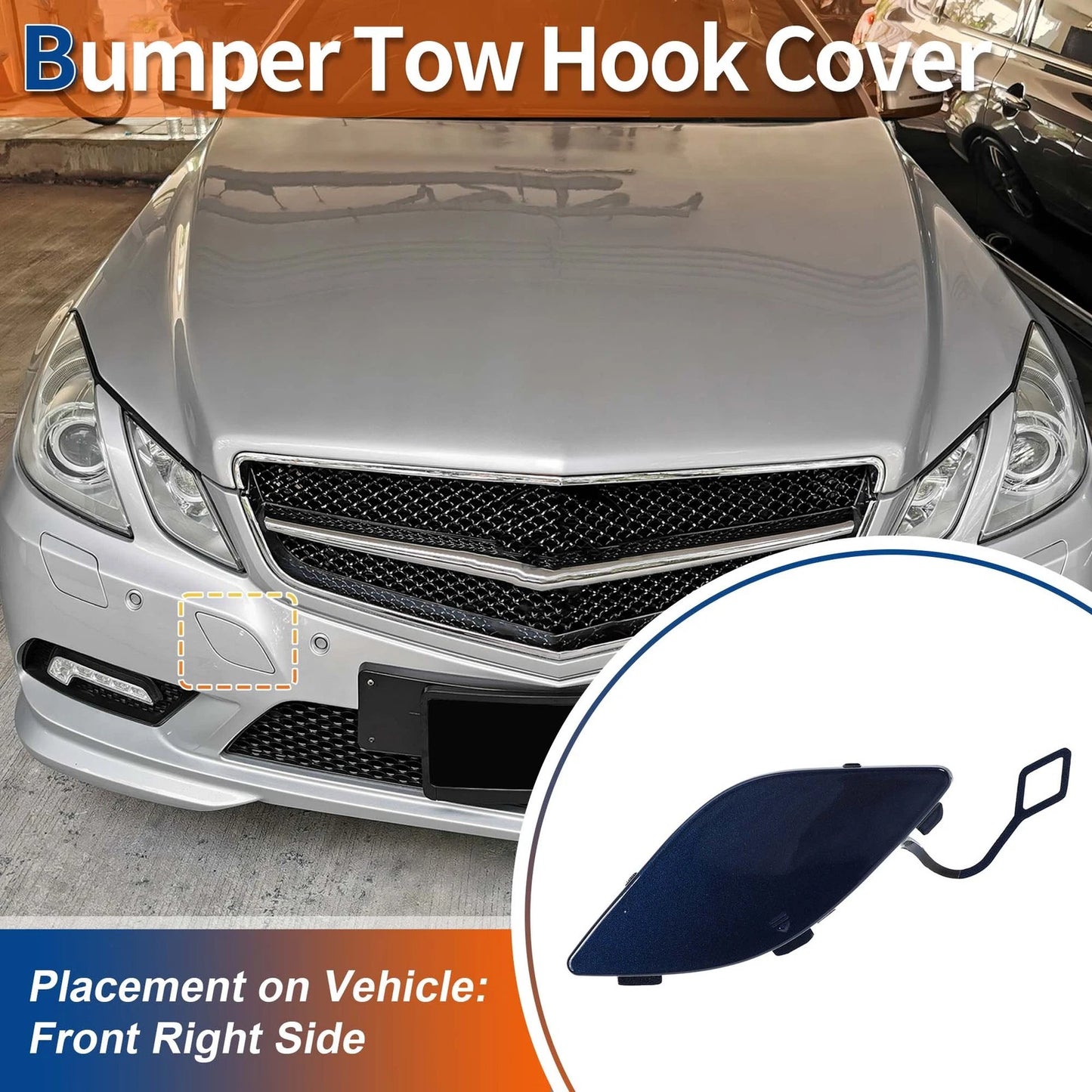 Tow Hook Cover for Mercedes-Benz (A2078850123) Jewelry Blue