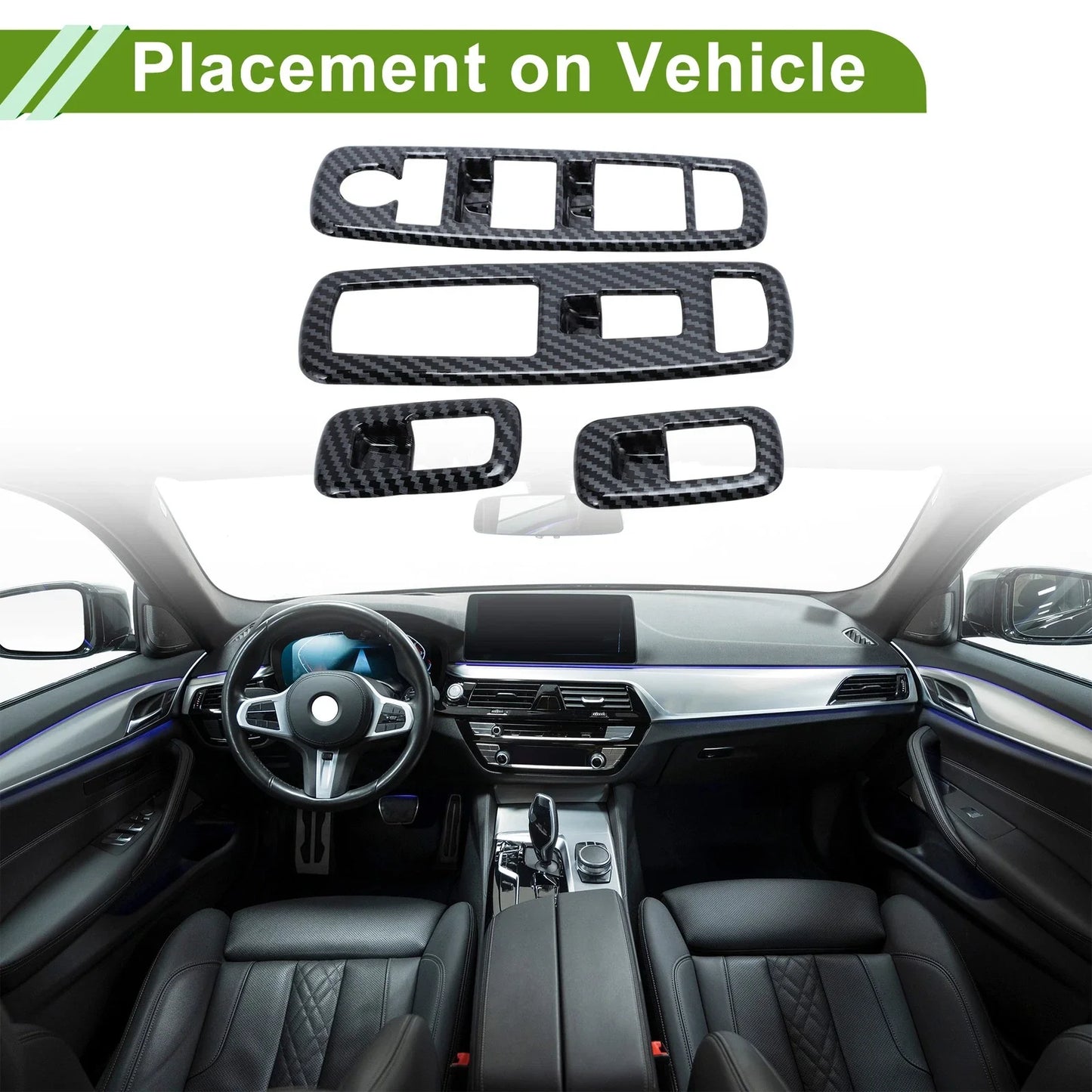 4 Pcs Window Switch Bezel Covers for Dodge Ram (2009)