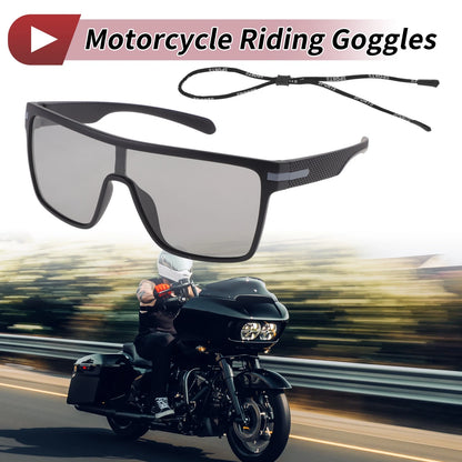 Set of 1 Motorcycle Riding Goggles for Universal Fit (Light Gray Lens)