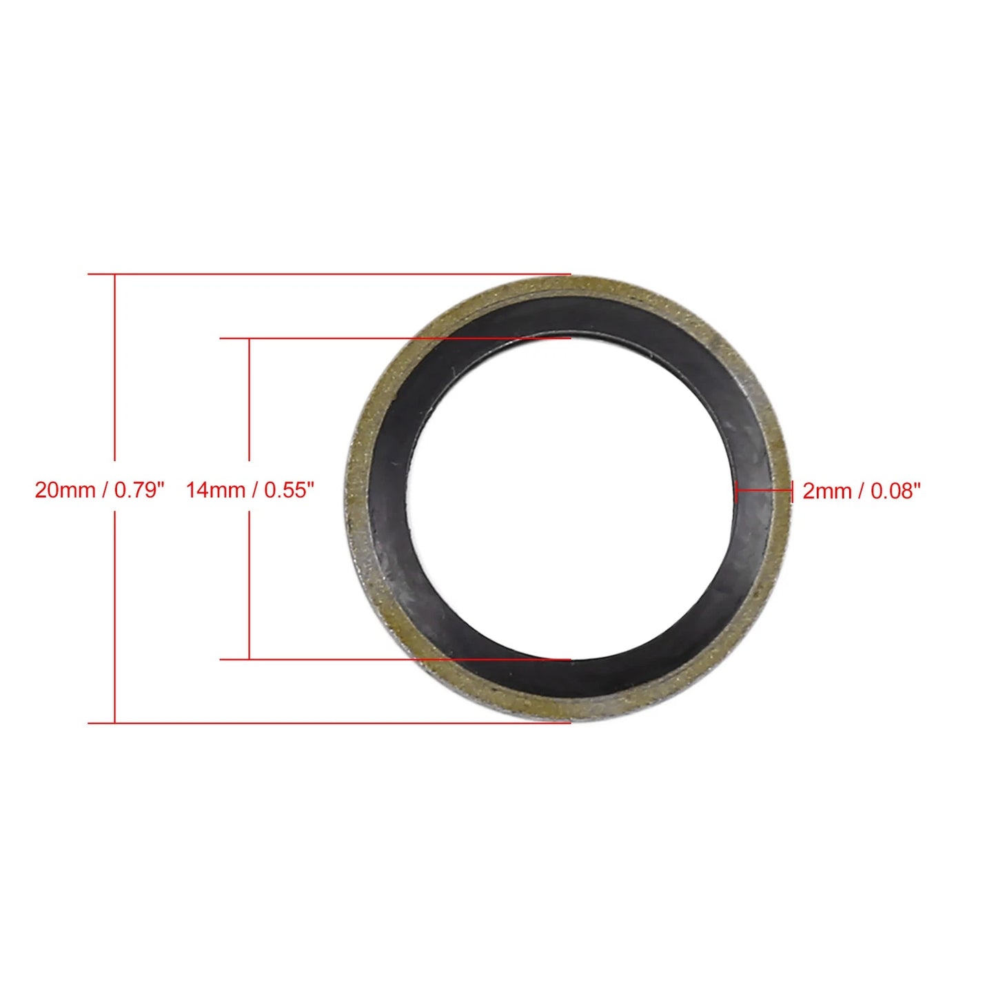 10X M14 Bronze Tone Engine Oil Drain Crush Washers for Universal Use