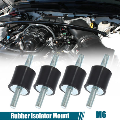 Set of 4 M6 Anti Vibration Rubber Isolator Dampers for Cars (20x20mm)