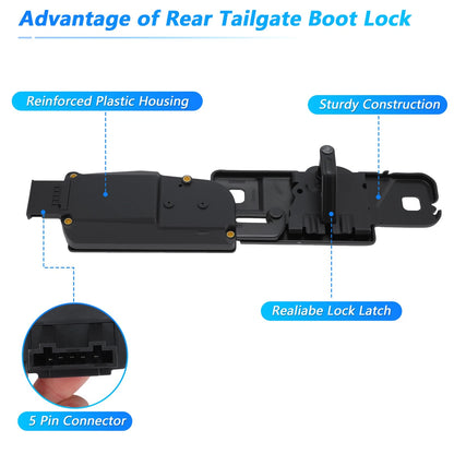 Set of 2 Tailgate Lock Latch Mechanisms for Audi A4 A6 Skoda Superb II (4F9827383A)
