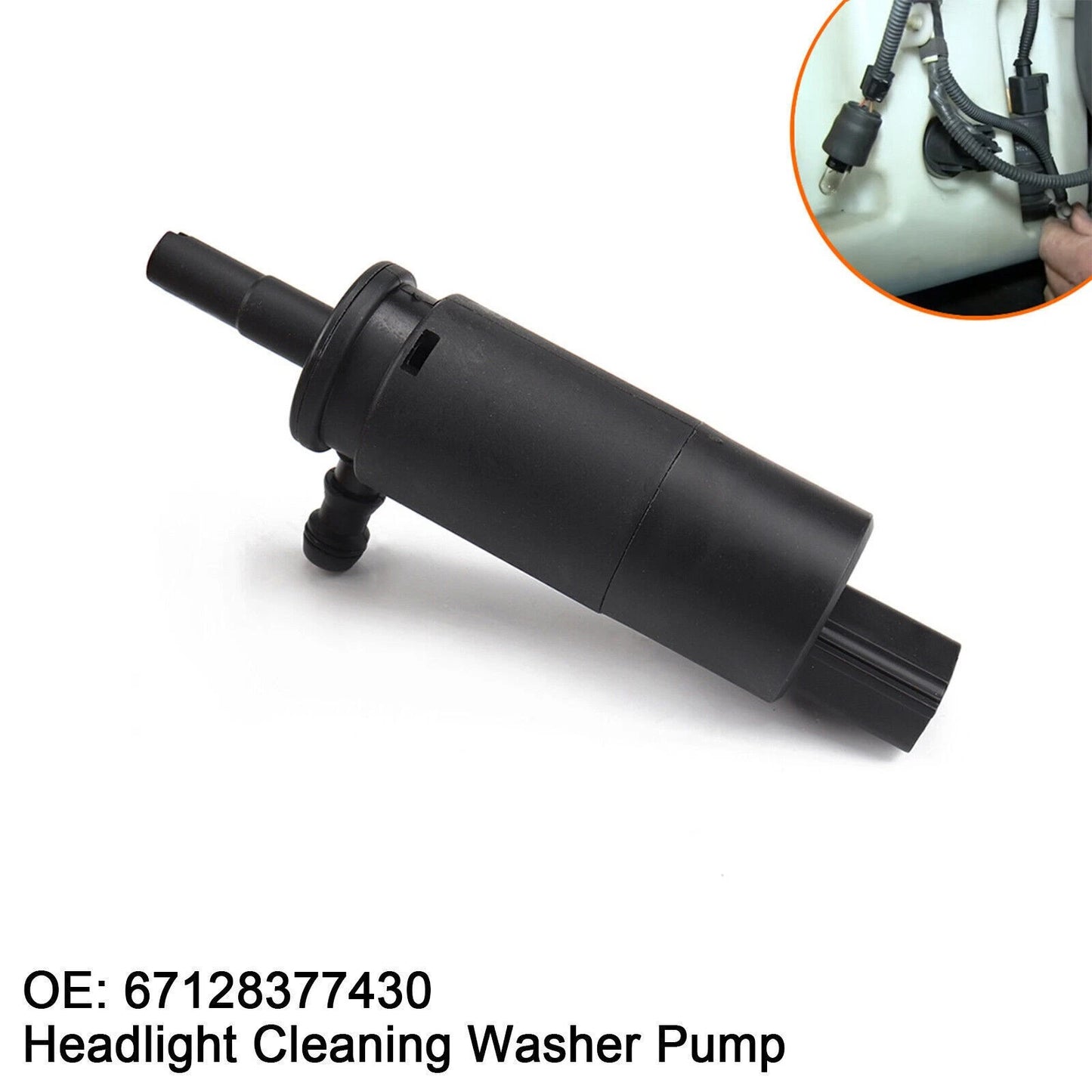 Headlight Cleaning Washer Pump 67128377430 for BMW E46 E90 X5 E60 E65 E66 X3 (1998–2013)