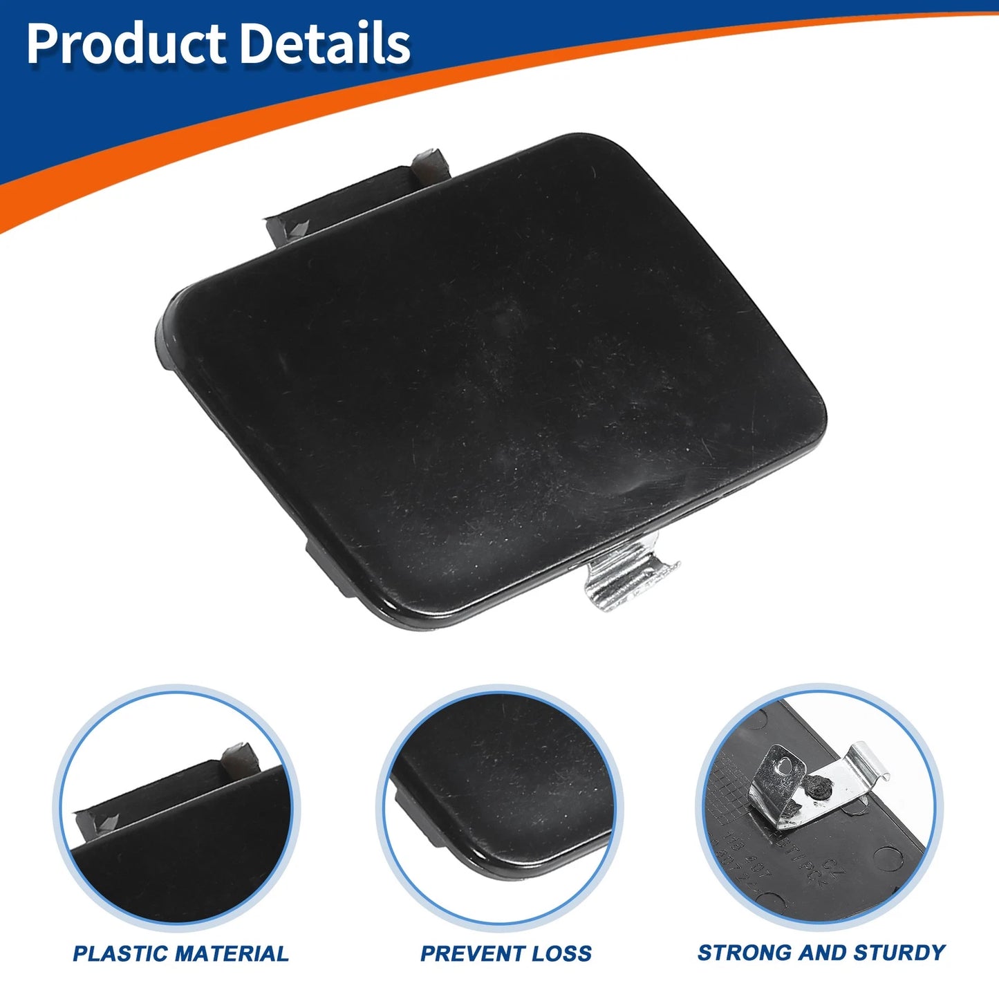 Tow Hook Cover for Audi A4 B6 (2002–2005) No. 8E0807241 Unpainted