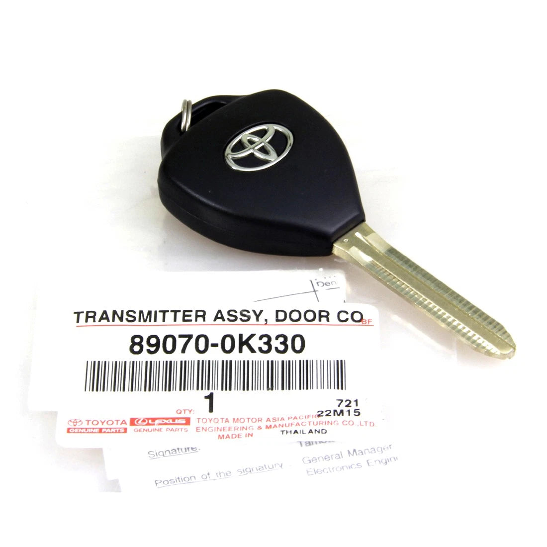 Set of 2 Remote Key Fobs for Toyota Hilux MK6 SR5 Vigo (2004–2011)
