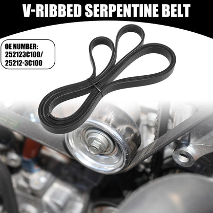 V-Ribbed Serpentine Belt No. 252123C100 for Hyundai Azera (2005–2010)