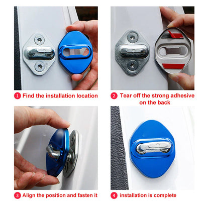 Blue Door Lock Protective Cover for Honda, Toyota, Mazda, Hyundai