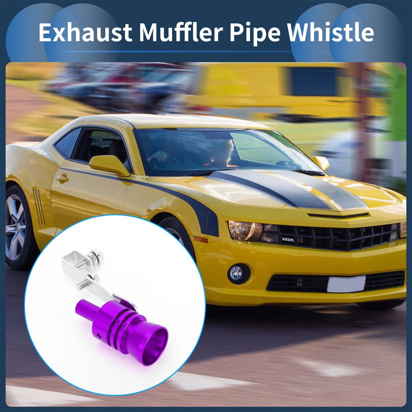 Turbo Sound Exhaust Muffler Pipe Whistle for Universal Fit (1 Set)