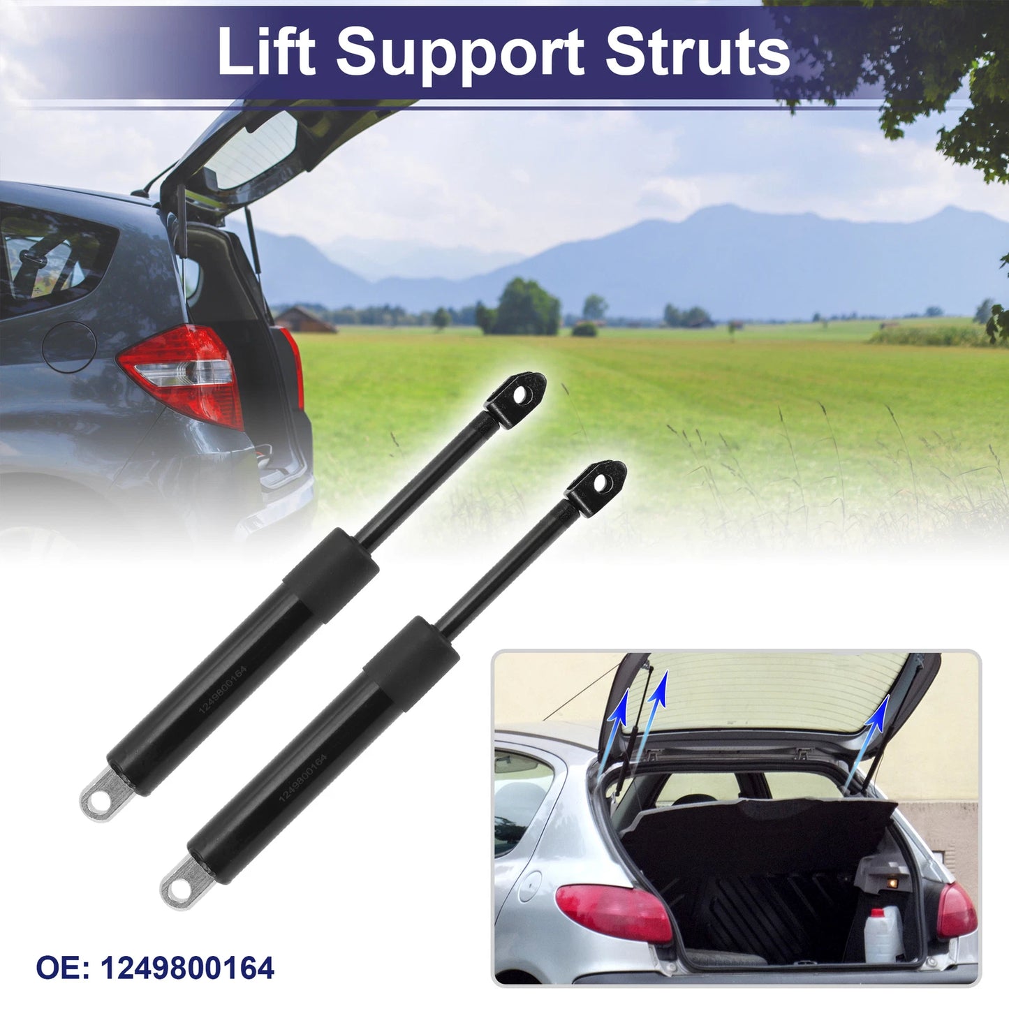 2 Pcs Rear Hatch Lift Support Struts No.1249800164 for Mercedes-Benz E-Class (2003–2009)