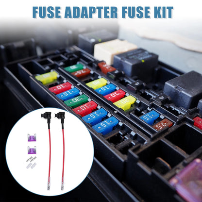32V Low Profile Mini Fuse Adapters with 3A Fuses for Car