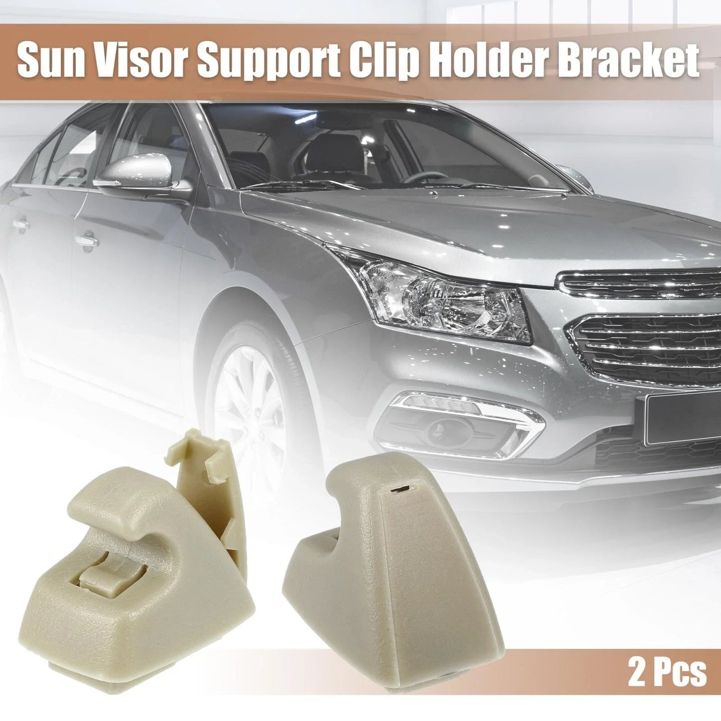 2 x Sun Visor Support Clip Retainers for Chevrolet Cruze Sonic (2011-2019)