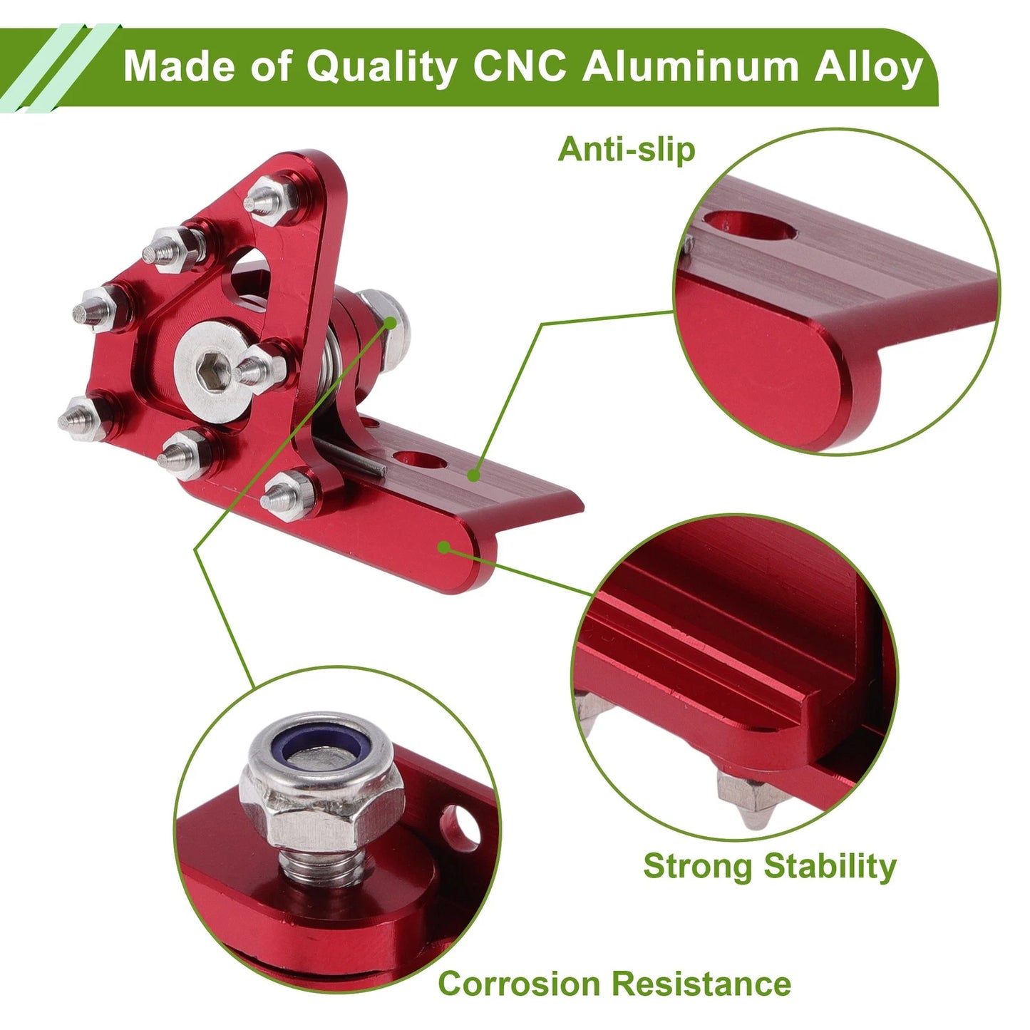 Motorcycle Foot Pegs for Honda CRF50 (2004–2023) Red 1 Pc