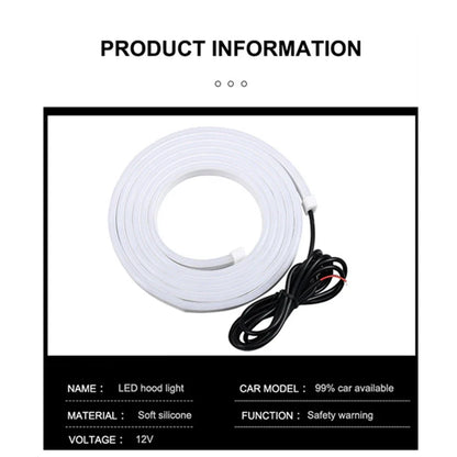 120cm LED Daytime Running Light Strip for Car Hood Waterproof Flexible Lamp