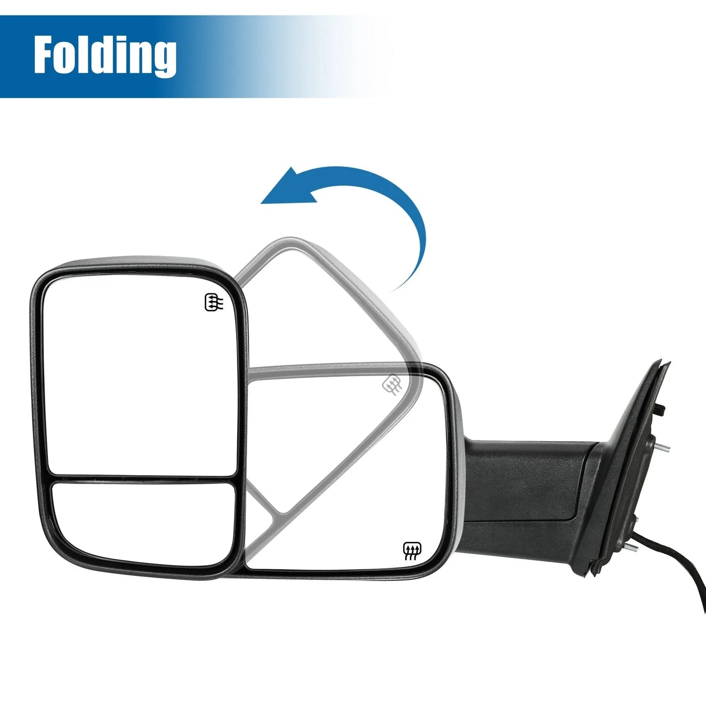 Power Heated Tow Mirrors for Dodge Ram 1500 2500 3500 (2010-2023)