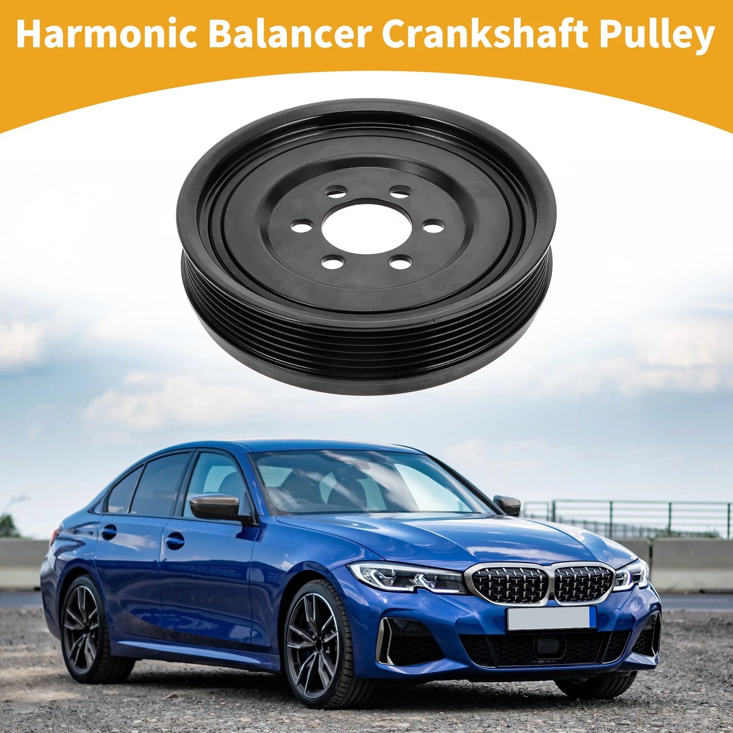 Engine Harmonic Balancer Crankshaft Pulley for BMW 528i (2012–2016) No. 11237624103