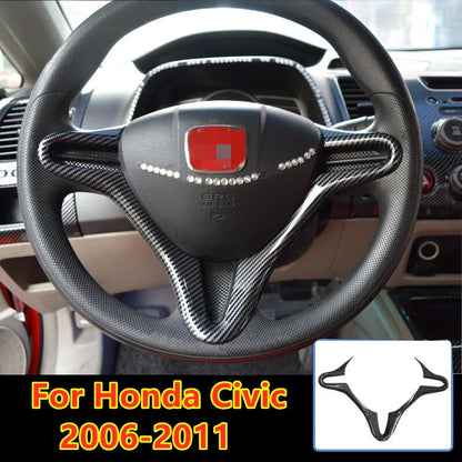 Inner Steering Wheel Cover Trim Decor for Honda Civic (2006–2011)