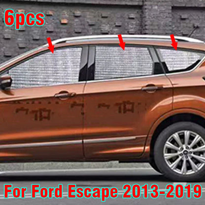 6Pcs SideWindow Windshield Privacy Sunshade for Ford Escape (2013–2019)