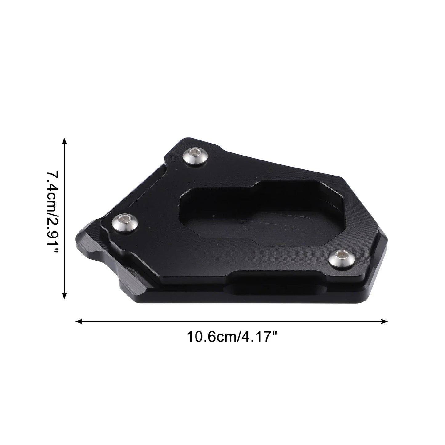 Aluminum Alloy Kickstand Plate Pad for BMW R1250GS 2018-2019 (Black)