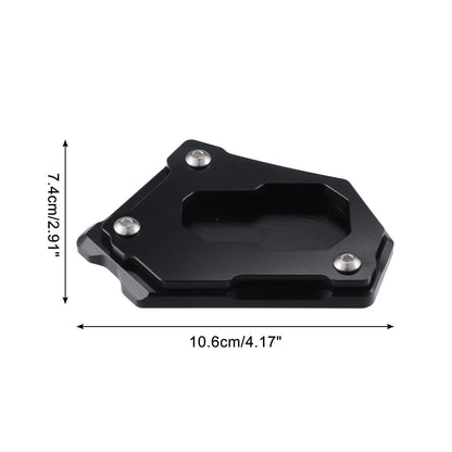 Aluminum Alloy Kickstand Plate Pad for BMW R1250GS 2018-2019 (Black)