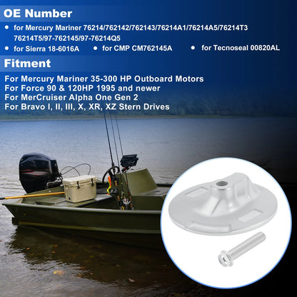 Trim Tab Anode for Mercury Mariner 35-300 HP Outboard Motors (N/A)
