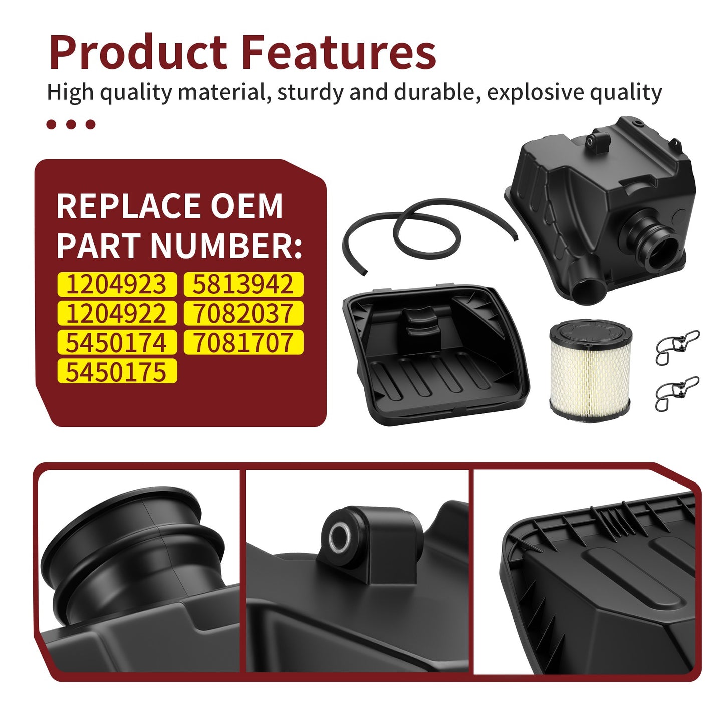 Air Box Cover and Filter Element for Polaris Ranger 570 Crew (2014–2025)