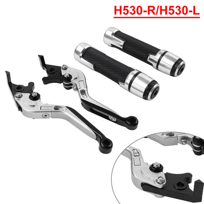 Silver Extendable Brake Clutch Levers Grip Set for Yamaha TMAX 500 530