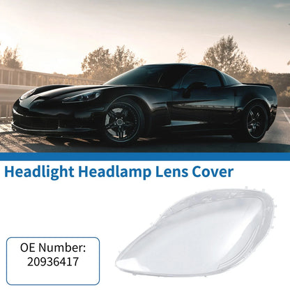 Car Front Left Headlight Lens Cover for Chevy Corvette C6 (2005-2013) Clear