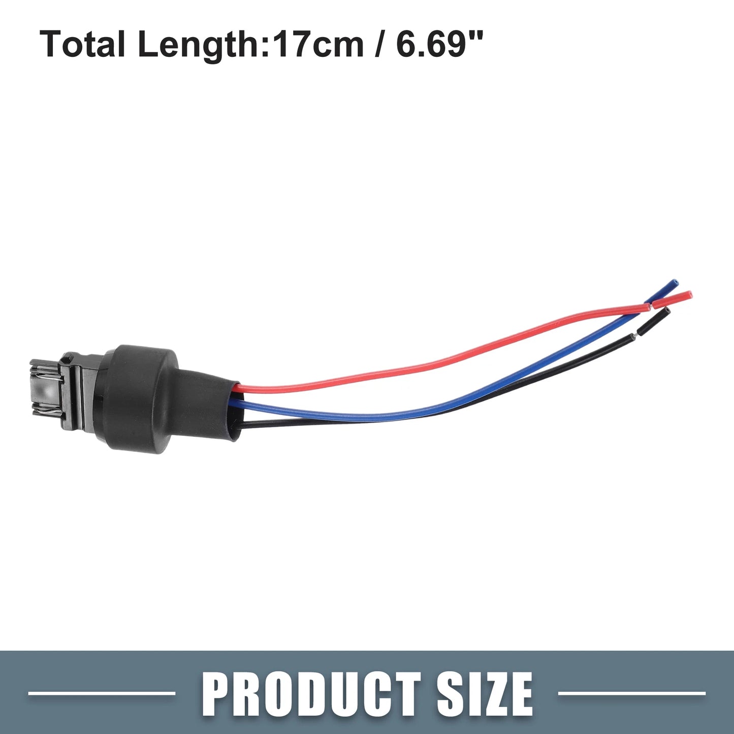 Set of 2 3157 Male Socket Harness for LED Turn Signal Brake Lights