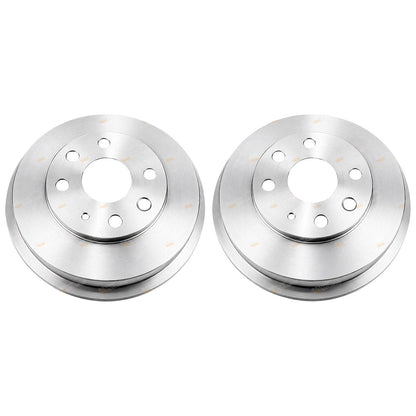 2 Rear Brake Drums for Ford Fiesta (2010–2013) FWD Hatchback Sedan