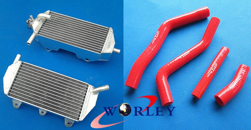 Aluminum Radiator + RED Hoses for Yamaha YZF450 YZ450F (2010-2013)