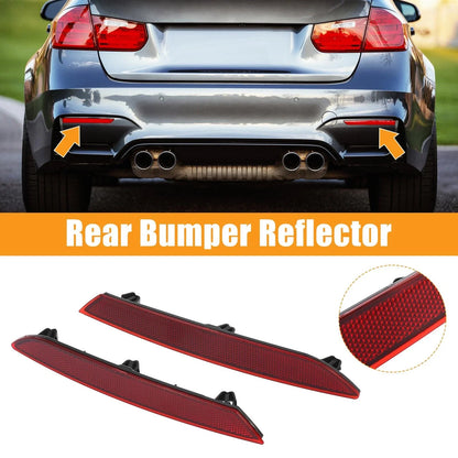 Pair Rear Bumper Reflector Strip Cover Left Right Side for BMW