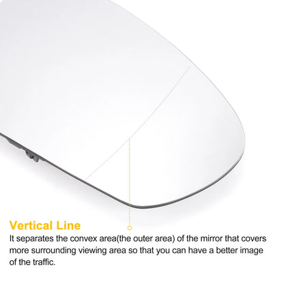 Right Side Heated White Mirror Glass for Mercedes A-Class B-Class